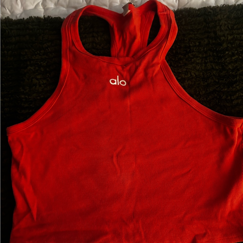ALO Yoga Vibrant Red Racerback Tank Top